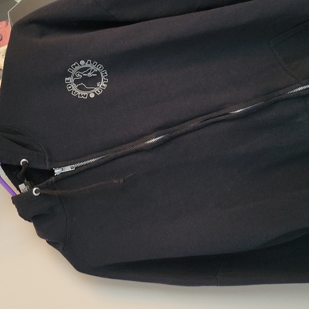 MADE IN DETROIT, original brand (not current k.r. brand) zip up hoodie, 2XL.